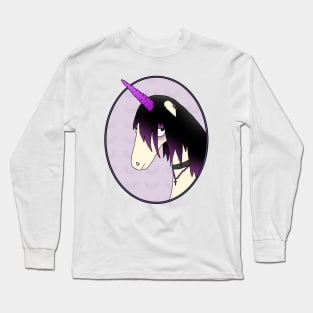 Goth Unicorn - Sunshine and happiness is not my thing Long Sleeve T-Shirt